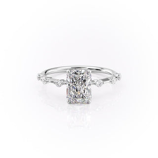 Bague de fiançailles avec solitaire en diamant de forme radiante de 2,0 ct