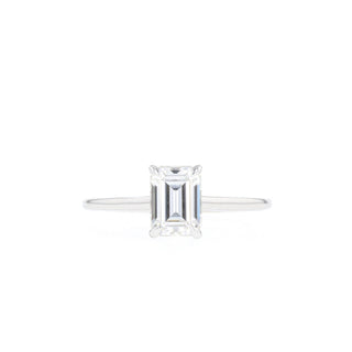 1.70ct Emerald Cut Solitaire Moissanite Diamond Engagement Ring For Women