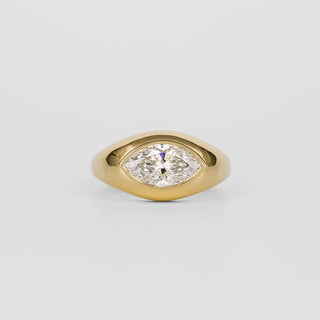 Bague de fiançailles unique avec diamant CVD Marquise de 1,52 à 3,50 ct