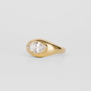 Bague de fiançailles unique avec diamant CVD Marquise de 1,52 à 3,50 ct