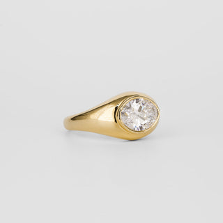 Bague de fiançailles unique avec diamant CVD ovale de 1,0 à 3,0 CT