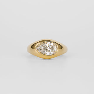 Bague de fiançailles unique avec diamant CVD en forme de poire de 1,53 à 3,50 ct