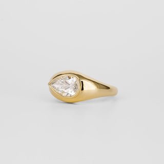 Bague de fiançailles unique avec diamant CVD en forme de poire de 1,53 à 3,50 ct