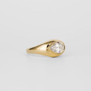 Bague de fiançailles unique avec diamant CVD en forme de poire de 1,53 à 3,50 ct