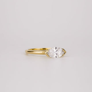 Bague de fiançailles avec lunette en diamant Marquise CVD de 1,07 à 3,0 ct