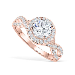 1.50 CT Oval Moissanite Diamond Halo Engagement Ring