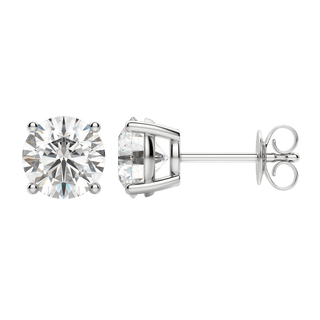 0.50 CT-4.0 CT Round Solitaire F/VS Lab Grown Diamond Earrings