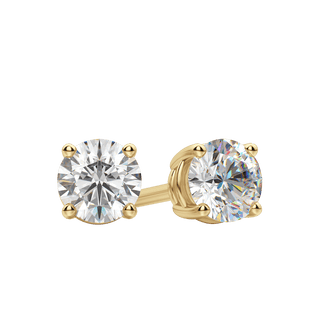 Boucles d'oreilles en diamant solitaire rond F/VS de 0,50 CT à 4,0 CT cultivées en laboratoire