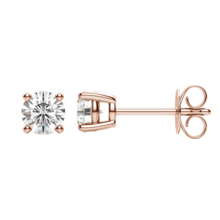 Boucles d'oreilles en diamant solitaire rond F/VS de 0,50 CT à 4,0 CT cultivées en laboratoire