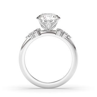 1.0 -3.0 CT Round Diamond Cluster Engagement Ring