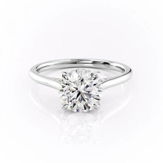 1.60 CT Round Shaped Moissanite Hidden Halo Engagement Ring