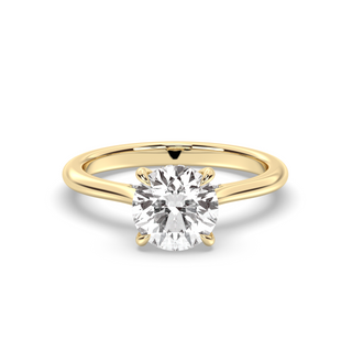 1.3-3.50  CT Round Diamond Hidden Halo Engagement Ring