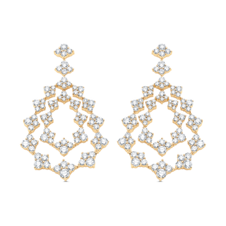 Pendientes colgantes de diamantes de moissanita redondos de 4,63 TCW