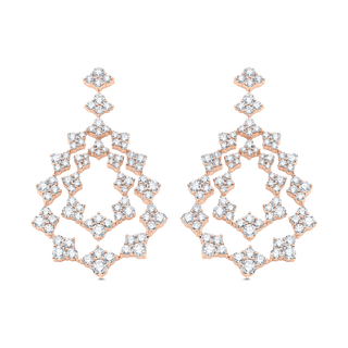 Pendientes colgantes de diamantes de moissanita redondos de 4,63 TCW