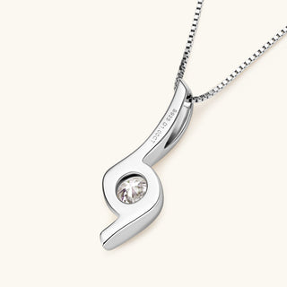 Collier solitaire en diamant et moissanite ronde de 1,0 ct