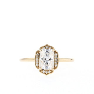 Bague de fiançailles solitaire en moissanite avec diamant unique et éclatant de 1,10 ct