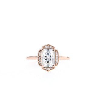 Bague de fiançailles solitaire en moissanite avec diamant unique et éclatant de 1,10 ct