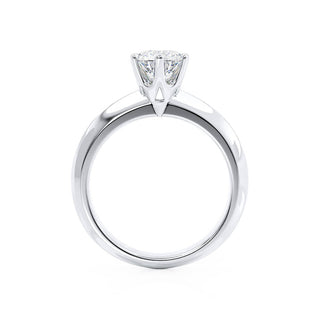 Bague de fiançailles de style solitaire en moissanite de forme ronde de 0,80 ct