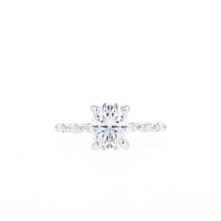 1.70CT Oval Solitaire Moissanite Diamond Engagement Ring - ELITE CARAT