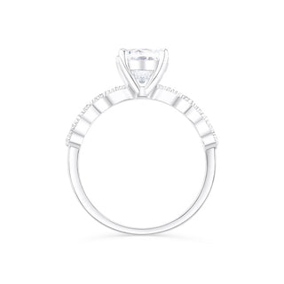 Bague de fiançailles solitaire en diamant et moissanite ronde de 1,50 ct