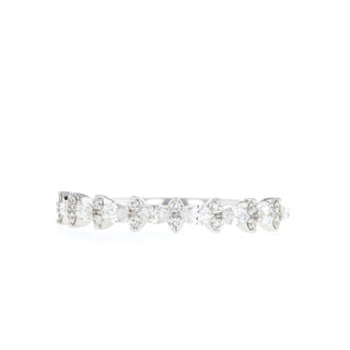 Alliance de mariage en moissanite taille marquise et ronde de 0,35 TCW