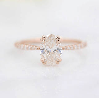 Bague de fiançailles solitaire en moissanite de forme ovale de 1,91 ct