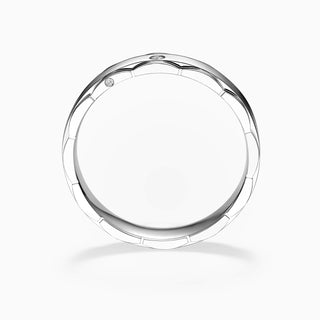 Alliance de mariage en diamants à coupe ronde et moissanite pour elle 