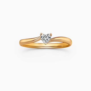 Bague de fiançailles avec diamant solitaire en moissanite taille cœur de 1,0 ct 