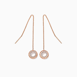 Boucles d'oreilles uniques en diamant et moissanite à coupe ronde pour femmes