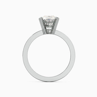 Bague de fiançailles en moissanite pavée de diamants taille poire de 4,0 ct 