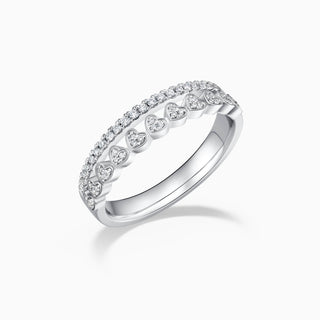 Unique Moissanite Diamond Wedding Band for Women