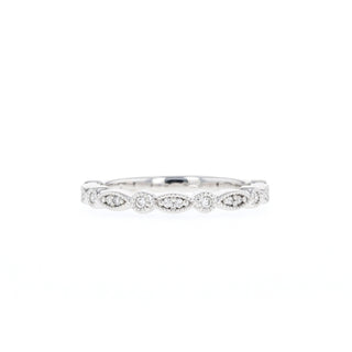 0.11 TCW Round Cut Vintage Moissanite Wedding Band