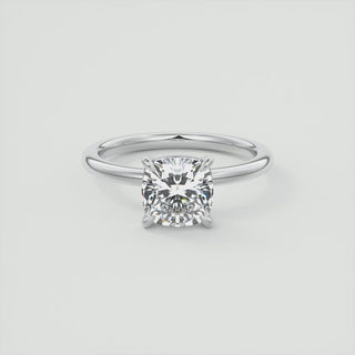 2CT Cushion Cut Moissanite Solitaire Prong Engagement Ring - ELITE CARAT