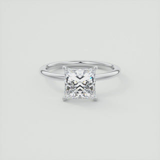 2CT Princess Moissanite Diamond Solitaire Engagement Ring