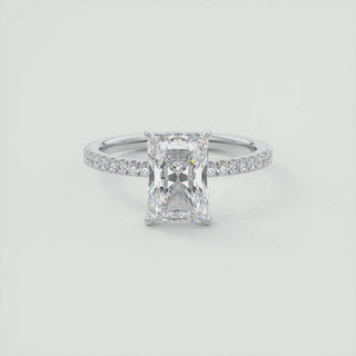 2CT Radiant Pave Moissanite Diamond Engagement Ring For Women