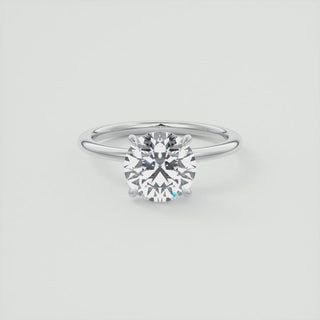 2CT Round Moissanite Diamond Engagement Ring For Women With Solitaire Setting