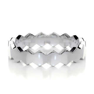 Bracelet classique pour homme avec finition polie et forme hexagonale 