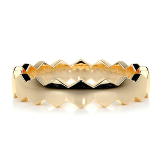 Bracelet classique pour homme avec finition polie et forme hexagonale 