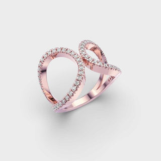 Anillo exclusivo de moissanita y diamante para mujer