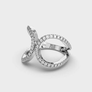 Anillo exclusivo de moissanita y diamante para mujer