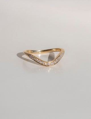 0.20 TCW Pear CVD Diamond Wave Pave Band