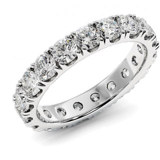 Alliance de mariage en diamants taille ronde en moissanite de 4,0 mm 