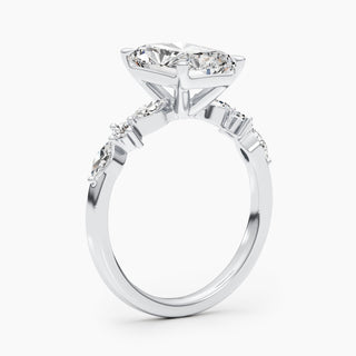 4ct Radiant G- VS Diamond Engagement Ring With Dainty Setting