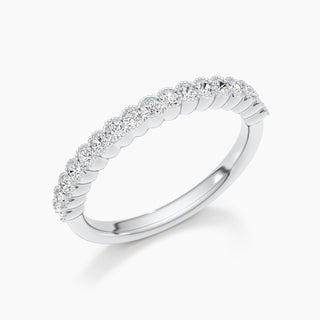 Alliance de mariage de style demi-éternité à coupe ronde de 0,34 ct