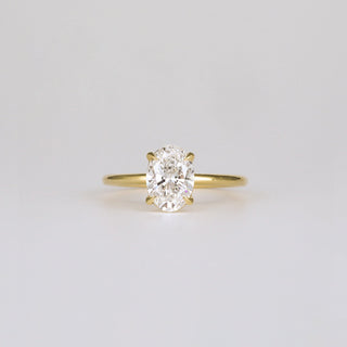 Bague de fiançailles solitaire en diamant ovale CVD de 1,36 à 3,50 ct