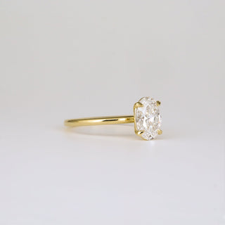 Bague de fiançailles solitaire en diamant ovale CVD de 1,36 à 3,50 ct