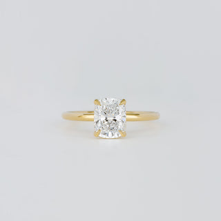 1.47-3.50 CT Cushion CVD Diamond Solitaire Engagement ring