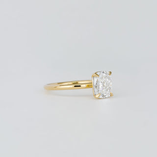 Bague de fiançailles solitaire en diamant CVD coussin de 1,47 à 3,50 ct