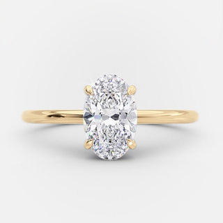 1.50ct Oval Moissanite Solitaire Diamond Engagement Ring - ELITE CARAT