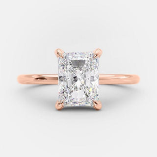 2.43 CT Radiant Cut Solitaire Style Moissanite Engagement Ring